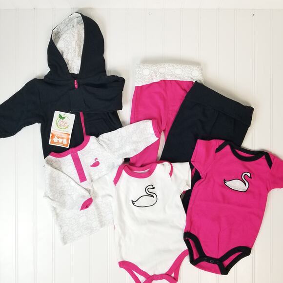 Yoga Sprout Bundle 3-6M Onesies Pants Zip Up - Picture 1 of 8